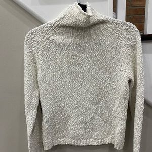 J. Crew White Knobby Knit Sweater